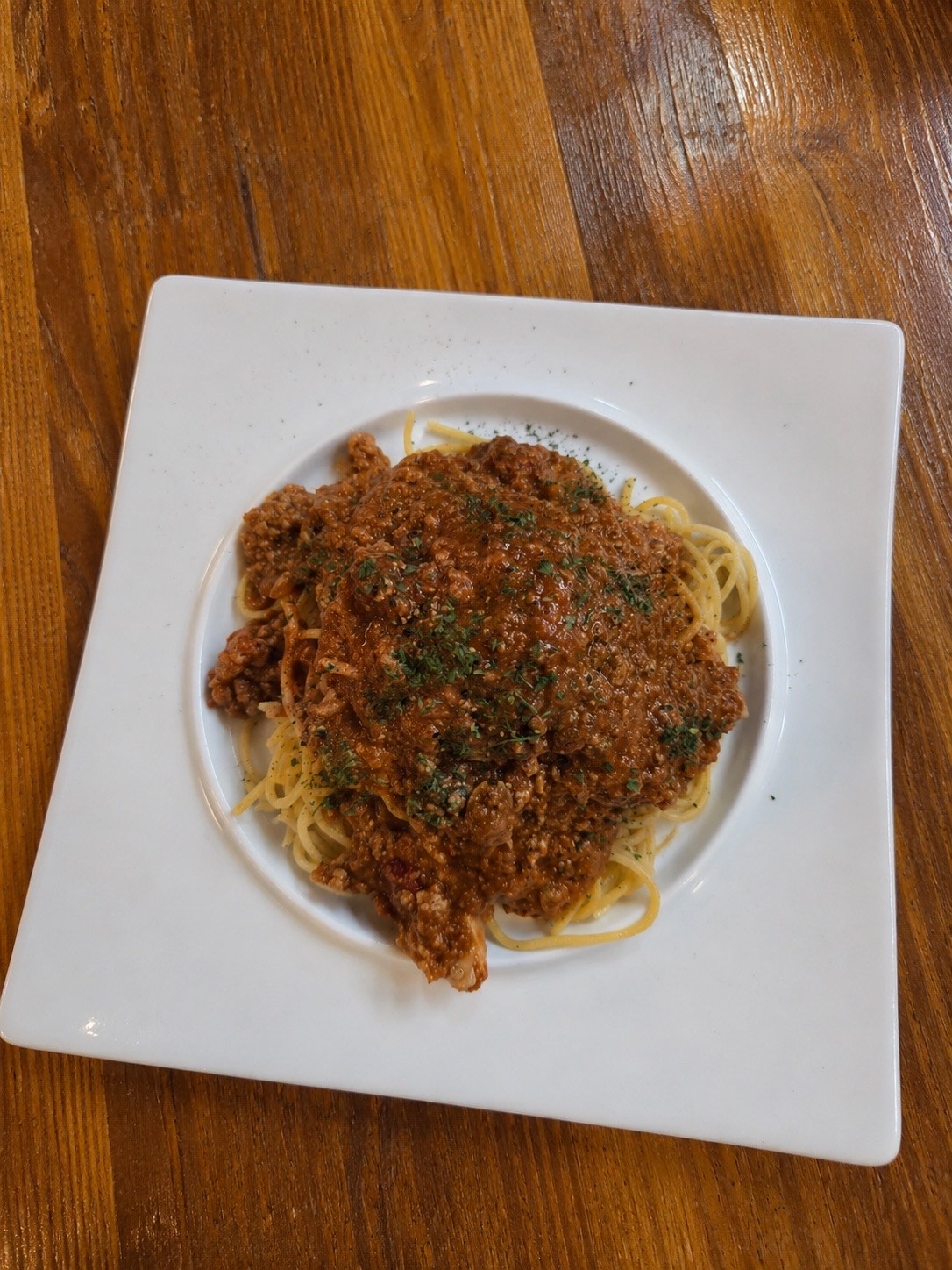 手作りミートソースパスタ